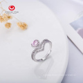 Кристалл Форма сердца Женщина Обручальное Обручальное кольцо